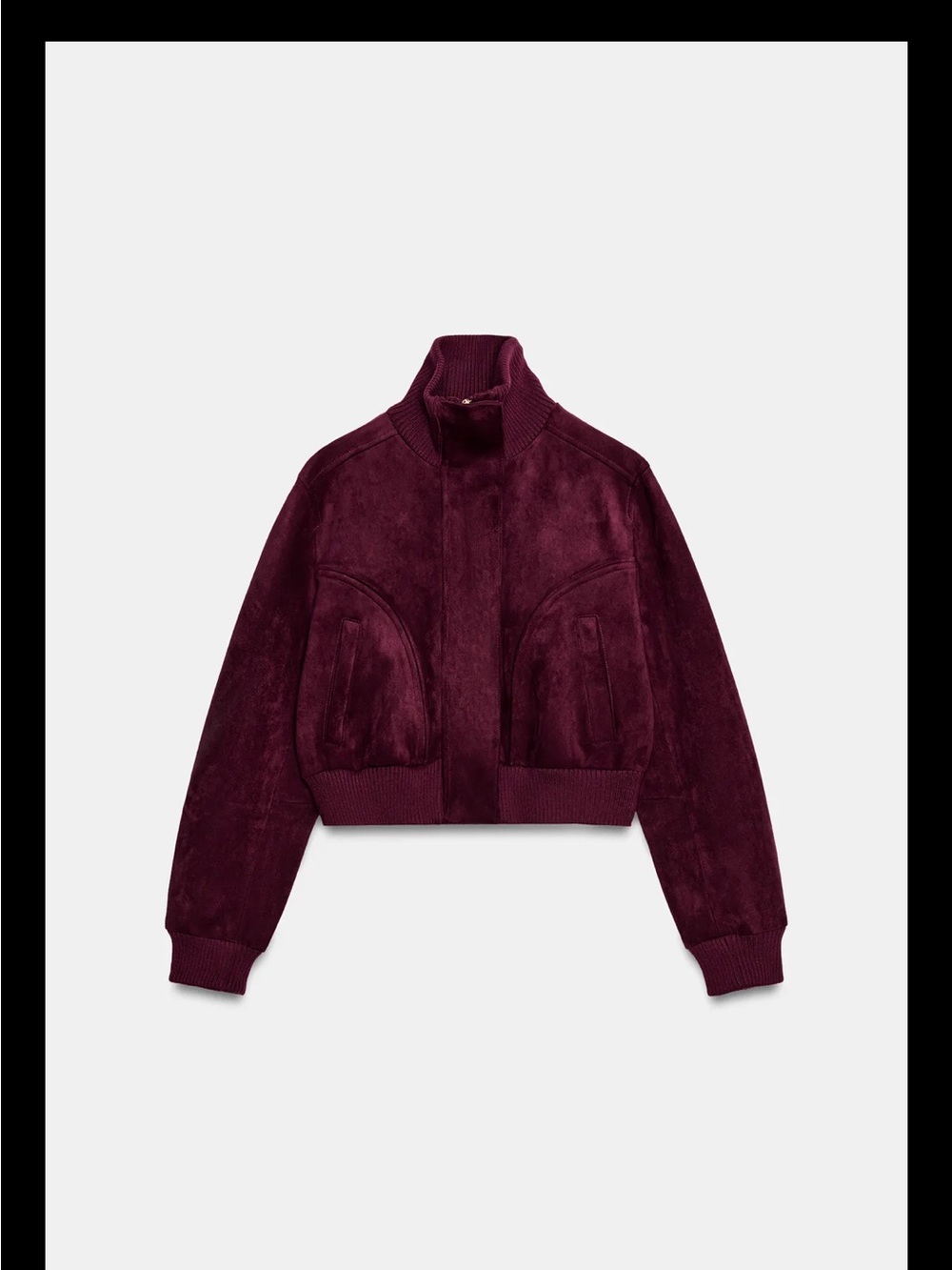 Zara Faux Suede Women's Bomber Jacket - Eggplant SoldOut!!